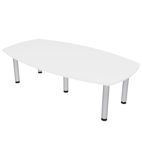 45 in W, 84 in L, 29 in H, Engineered Wood Top, White